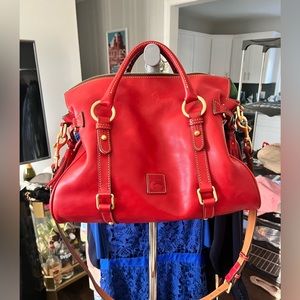 Dooney & Burke Florentine Satchel red leather bag
